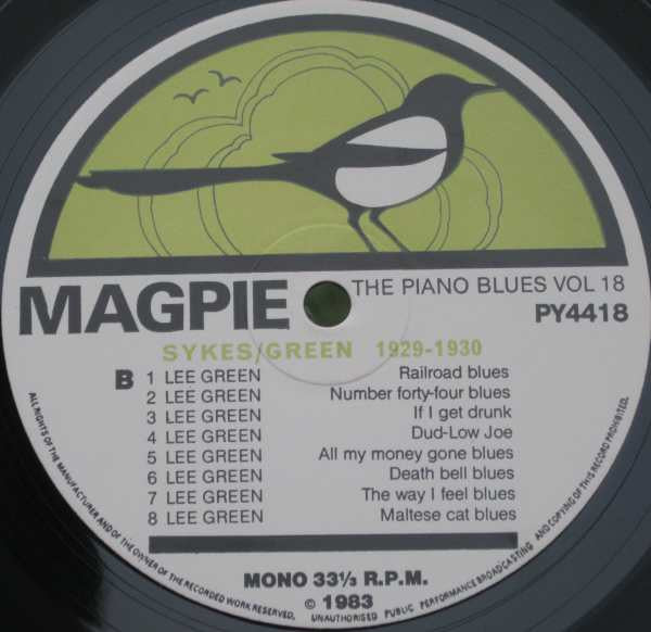 Roosevelt Sykes / Lee Green : 'The Way I Feel' Roosevelt Sykes/Lee Green 1929-1930 (LP, Comp, Mono)