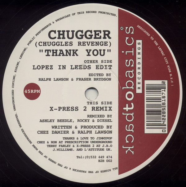 Chuggles : Thank You (12")
