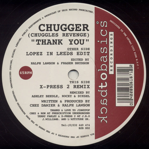 Chuggles : Thank You (12")