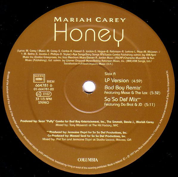 Mariah Carey : Honey (2xLP)