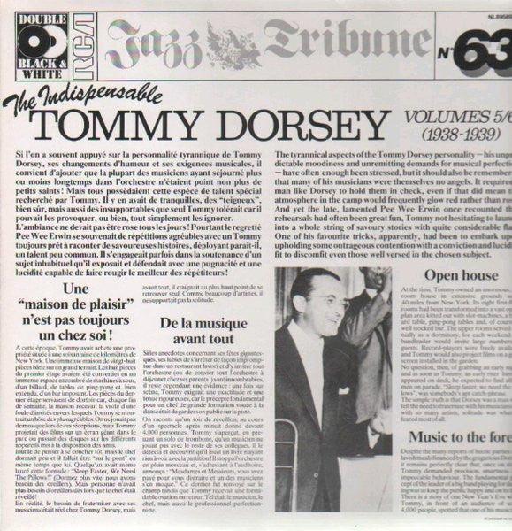 Tommy Dorsey : The Indispensable Tommy Dorsey Volumes 5/6 (1938-1939) (2xLP, Comp, RE)
