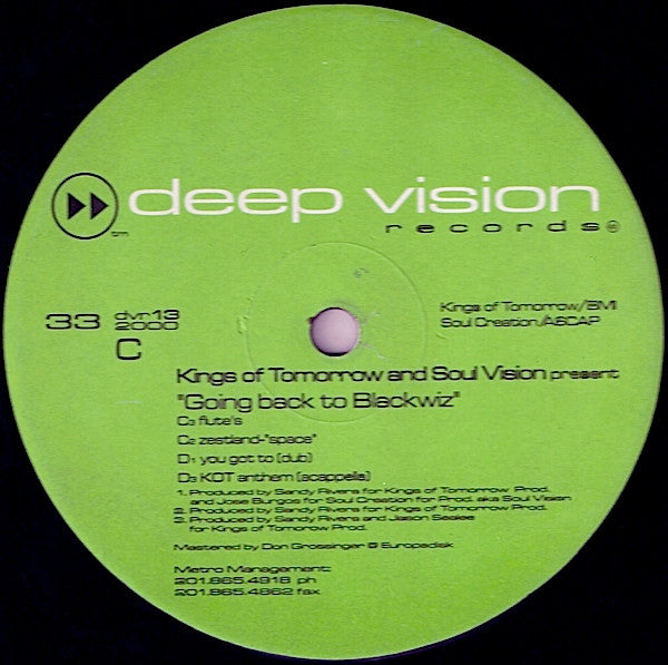 Kings Of Tomorrow And Soul Vision : Going Back To Blackwiz (2x12")