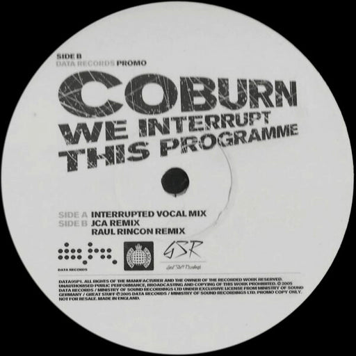 Coburn : We Interrupt This Programme (12", Promo)