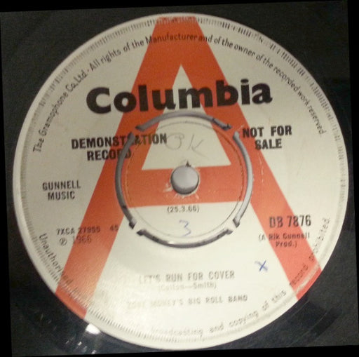 Zoot Money's Big Roll Band : Let's Run For Cover (7", Promo)