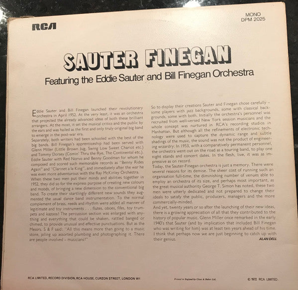 The Eddie Sauter And Bill Finegan Orchestra* : Sauter Finegan (2xLP, Comp, Mono, Gat)