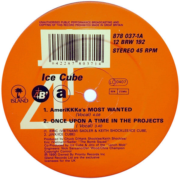 Ice Cube : AmeriKKKa's Most Wanted (12")