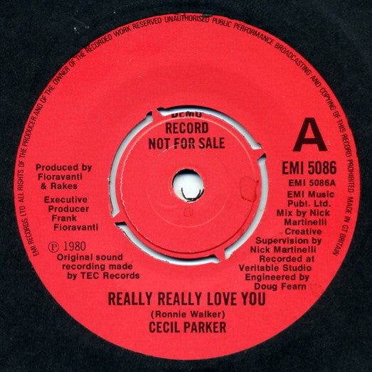 Cecil Parker : Really Really Love You (7", Single, Promo)