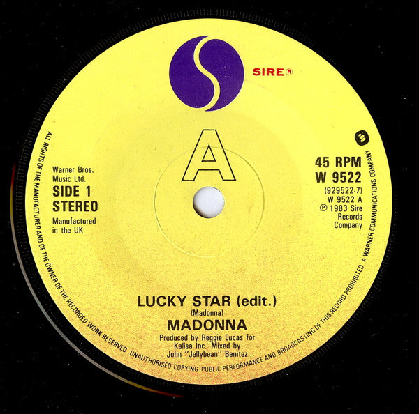 Madonna : Lucky Star (7", Single, RE)