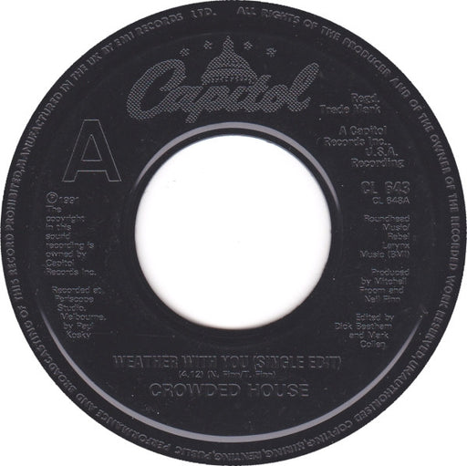 Crowded House : Weather With You (7", Juk)