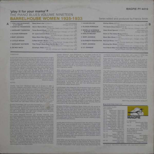 Various : 'Play It For Your Mama' - Barrelhouse Women 1925-1933 (LP, Comp, Mono)