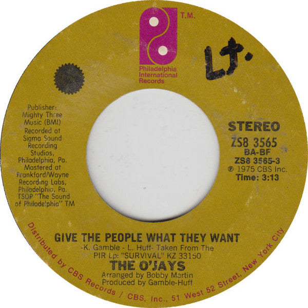 The O'Jays : What Am I Waiting For / Give The People What They Want (7", Single, Styrene)