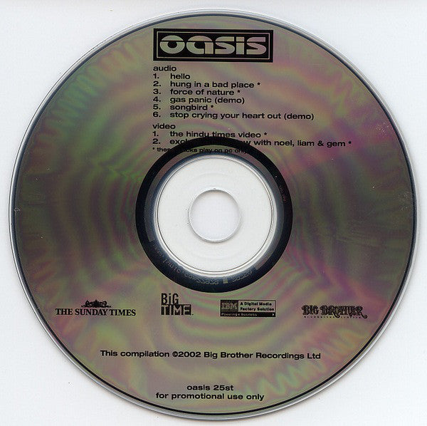 Oasis (2) : Oasis (CD, Enh, Promo, Smplr)