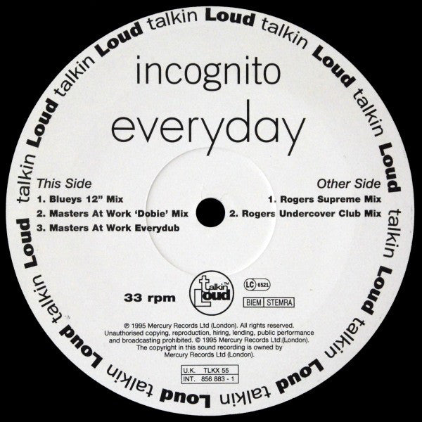 Incognito : Everyday (12")
