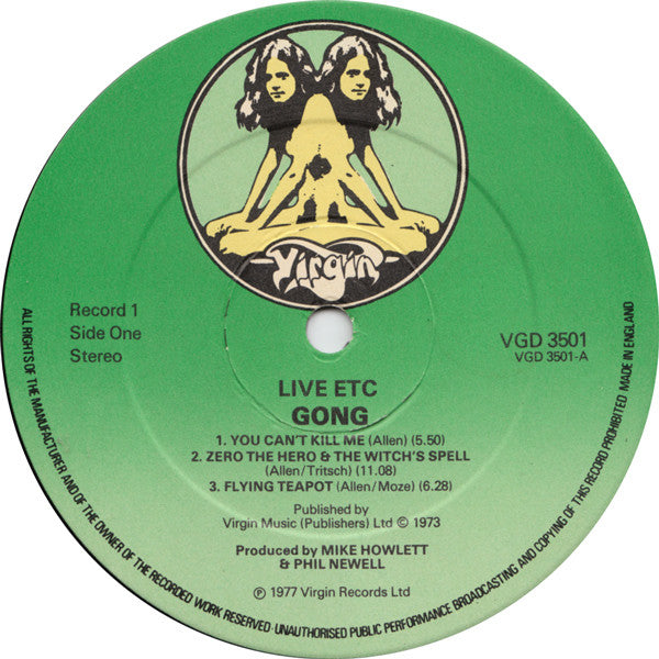 Gong : Live Etc. (2xLP, Album, Die)