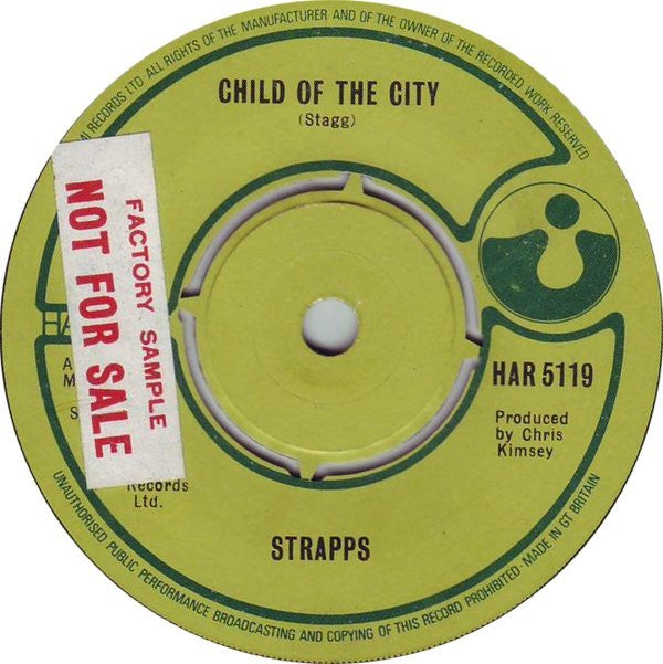 Strapps : Child Of The City (7", Single)