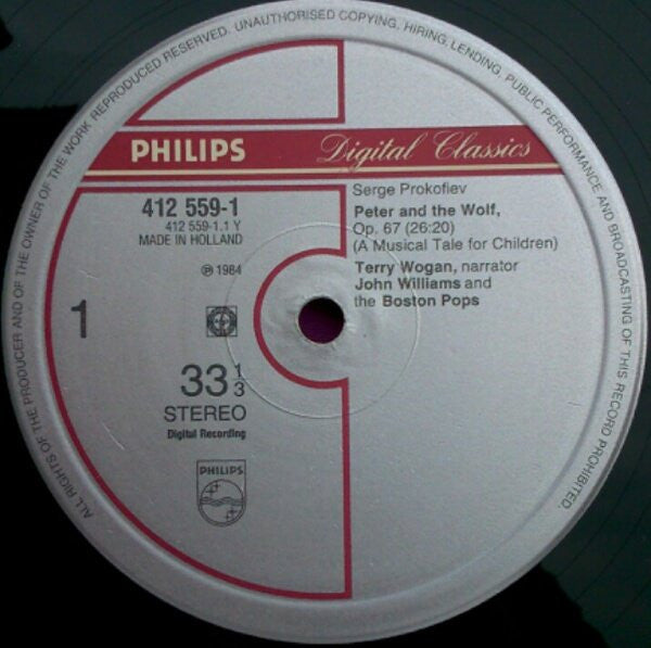 Terry Wogan Narrates Prokofiev* / Tchaikovsky*, Boston Pops*, John Williams (4) : Peter And The Wolf / 'Nutcracker' Suite (LP)