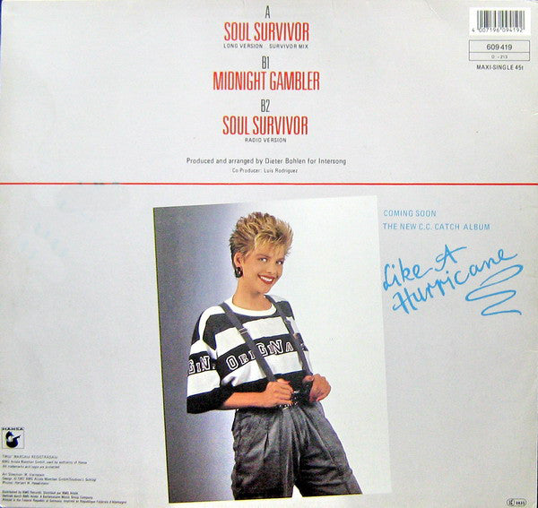 C.C. Catch : Soul Survivor (Long Version Survivor Mix) (12", Maxi)
