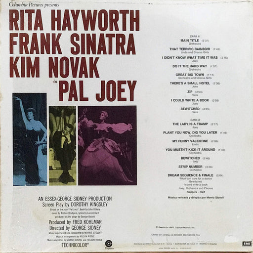 Frank Sinatra, Rita Hayworth, Kim Novak (2) : Pal Joey (Banda Sonora Original) (LP, Album, RE)