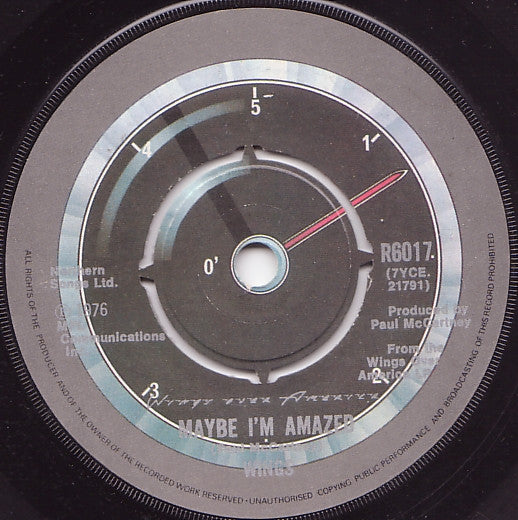 Wings (2) : Maybe I'm Amazed (7", Single, 4-P)
