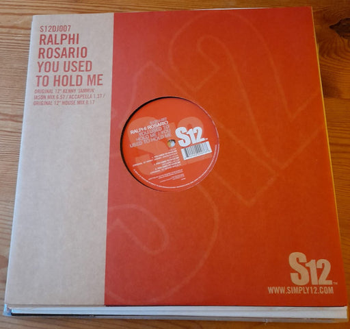 Ralphi Rosario : You Used To Hold Me (12")