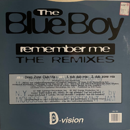 The Blue Boy* : Remember Me (The Remixes) (12")