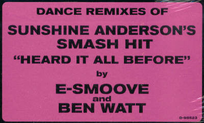 Sunshine Anderson : Heard It All Before (Dance Remixes) (12")