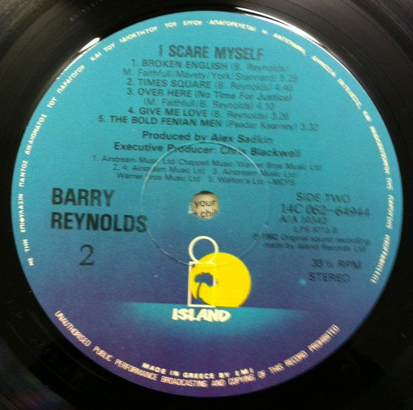 Barry Reynolds : I Scare Myself (LP, Album)