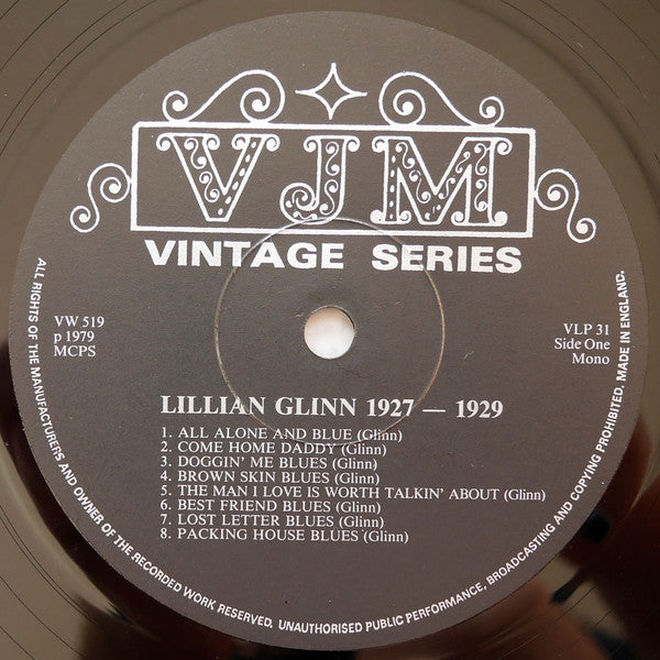Lillian Glinn : Recorded 1927-29 In Atlanta, Dallas And New Orleans (LP, Comp, Mono)