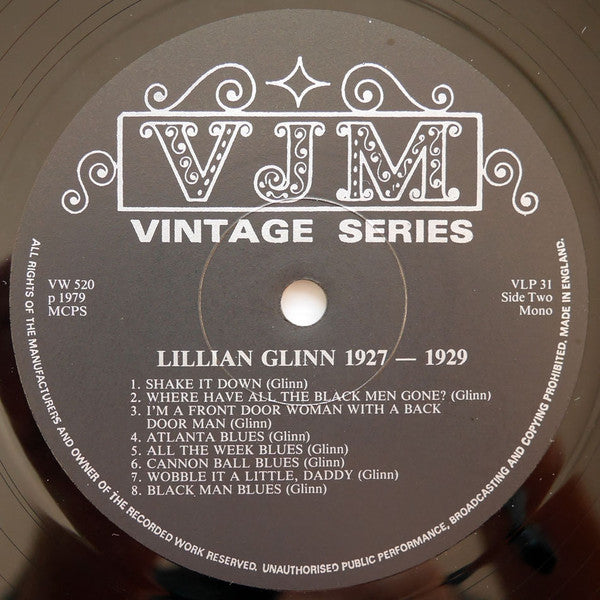 Lillian Glinn : Recorded 1927-29 In Atlanta, Dallas And New Orleans (LP, Comp, Mono)