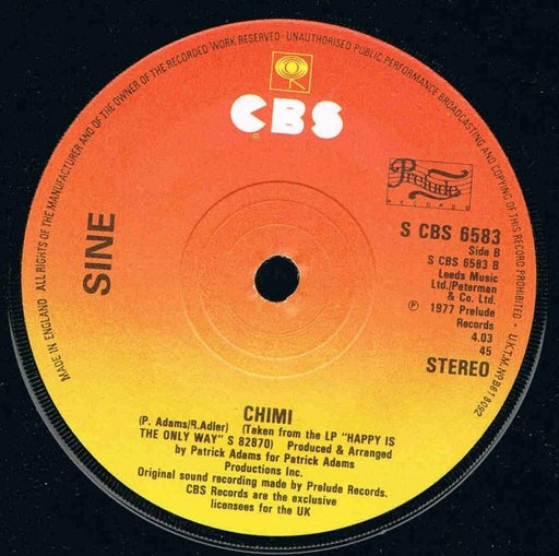 Sine (3) : Happy Is The Only Way (7")