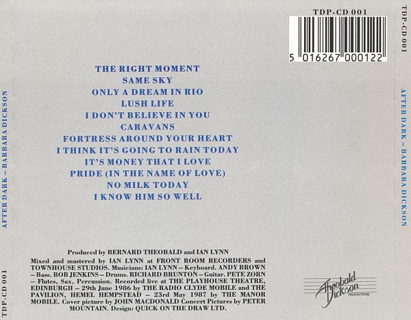 Barbara Dickson : After Dark (CD, Album)