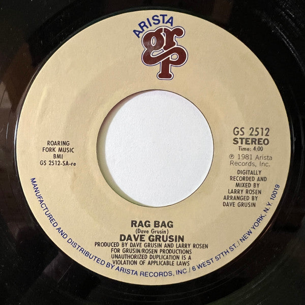 Dave Grusin : Rag Bag (7")