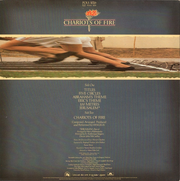 Vangelis : Chariots Of Fire (LP, Album, RE)