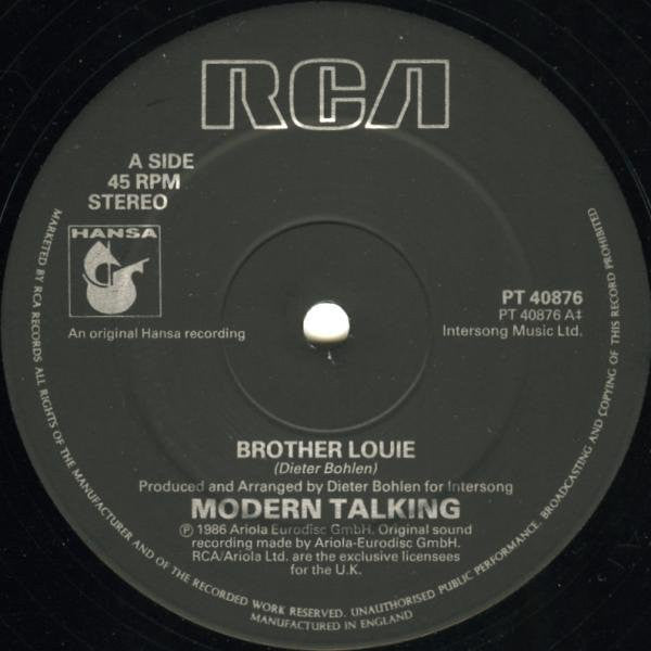 Modern Talking : Brother Louie (Extended Version) (12")