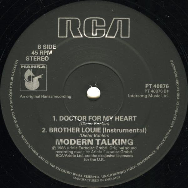 Modern Talking : Brother Louie (Extended Version) (12")
