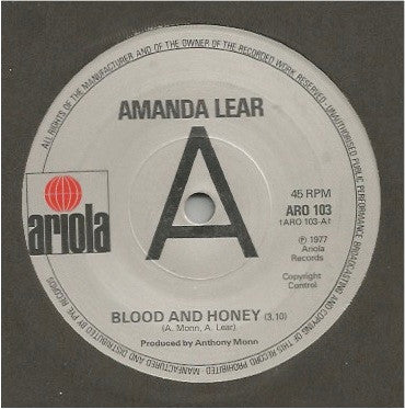 Amanda Lear : Blood And Honey (7", Single)