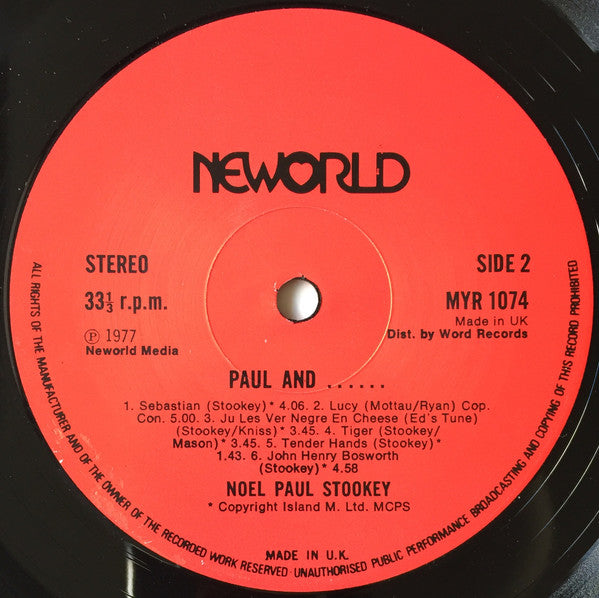 Noel Paul Stookey : Paul And (LP, Album, RE)