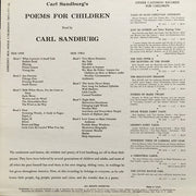 Carl Sandburg : Carl Sandburg's Poems For Children (LP, Album)