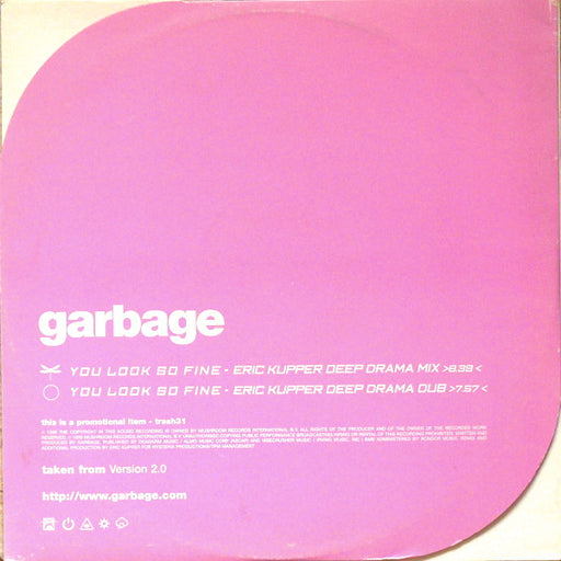 Garbage : You Look So Fine (12", Promo)