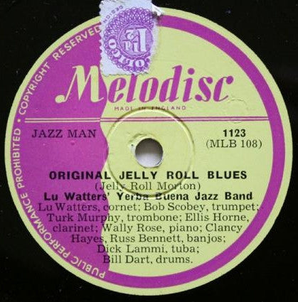 Lu Watters' Yerba Buena Jazz Band* : At A Georgia Camp Meeting / Original Jelly Roll Blues (Shellac, 10")