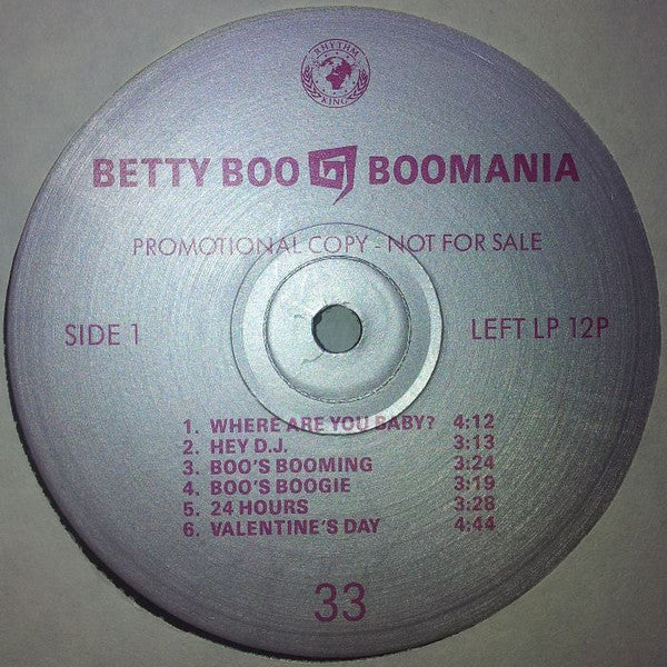 Betty Boo : Boomania (LP, Album, Promo)