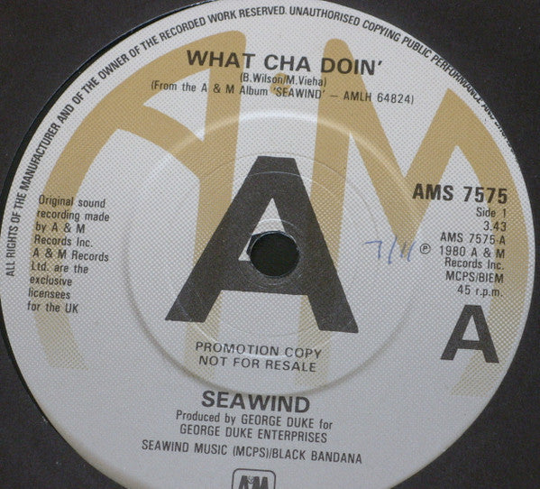 Seawind : What Cha Doin' (7", Promo)