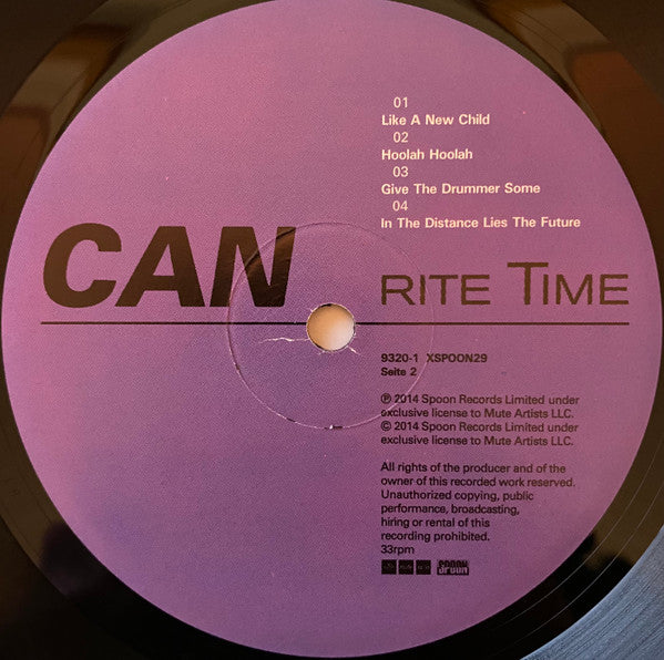 Can : Rite Time (LP, Album, RE, RM, 180)