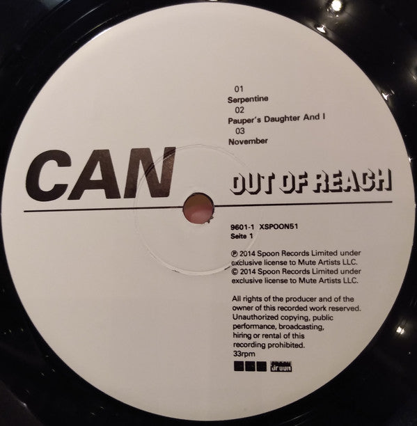 Can : Out Of Reach (LP, Album, RE, RM, 180)