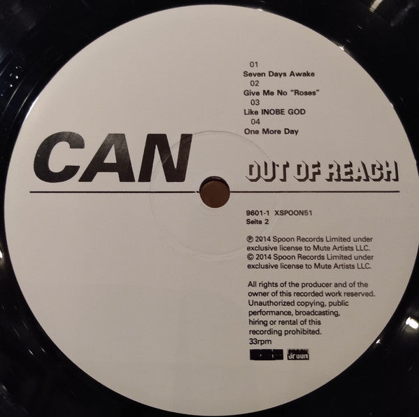 Can : Out Of Reach (LP, Album, RE, RM, 180)