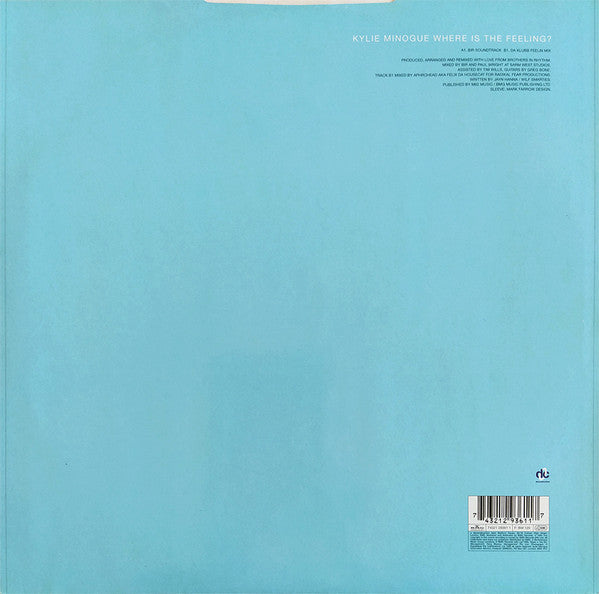 Kylie Minogue : Where Is The Feeling? (12", Single)