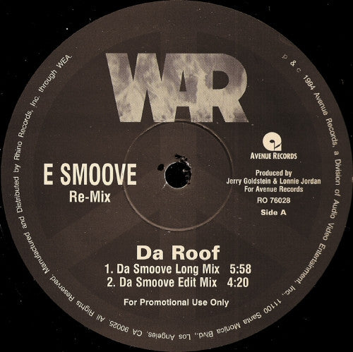 War : Da Roof (12", Promo)