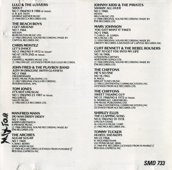 Various : Sixties Mix (CD, Comp, Mixed)