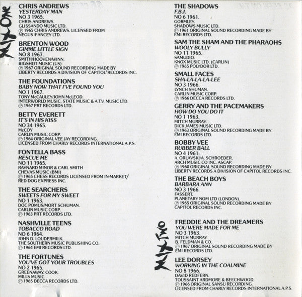 Various : Sixties Mix (CD, Comp, Mixed)