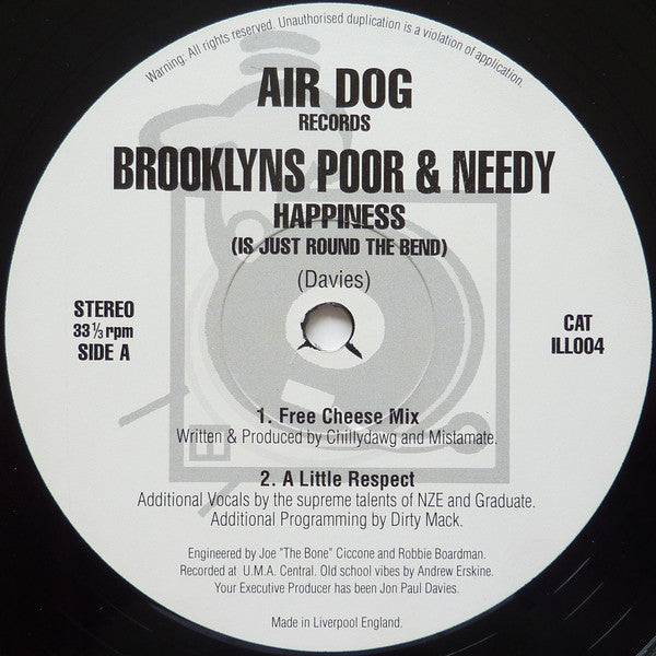 Brooklyn's Poor And Needy : Happiness (Is Just Round The Bend) (12")